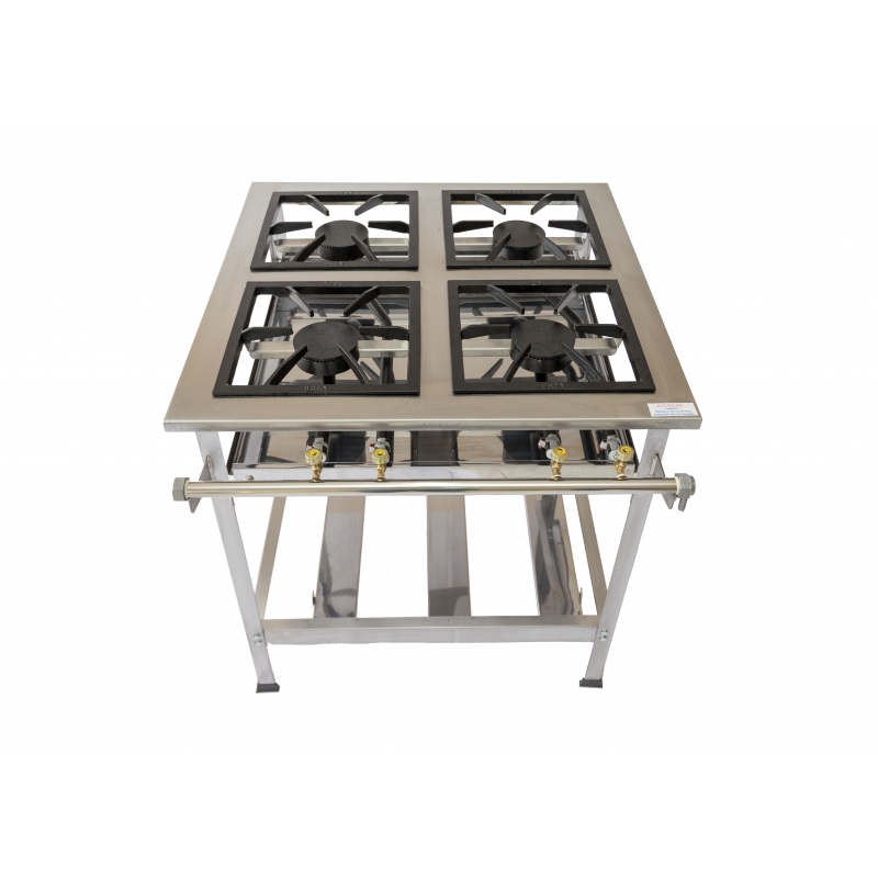 Fogão Industrial 4 Bocas Alta Pressão Inox
