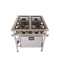 Fogão Industrial 4 Bocas Alta Pressão Com Forno Inox
