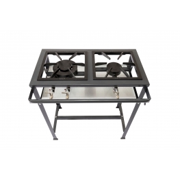 Fogão Industrial 2 Bocas Baixa Pressão - 1 Queimador Duplo