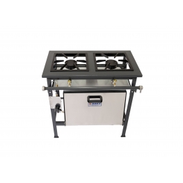 Fogão Industrial 2 Bocas Alta Pressão Com Forno