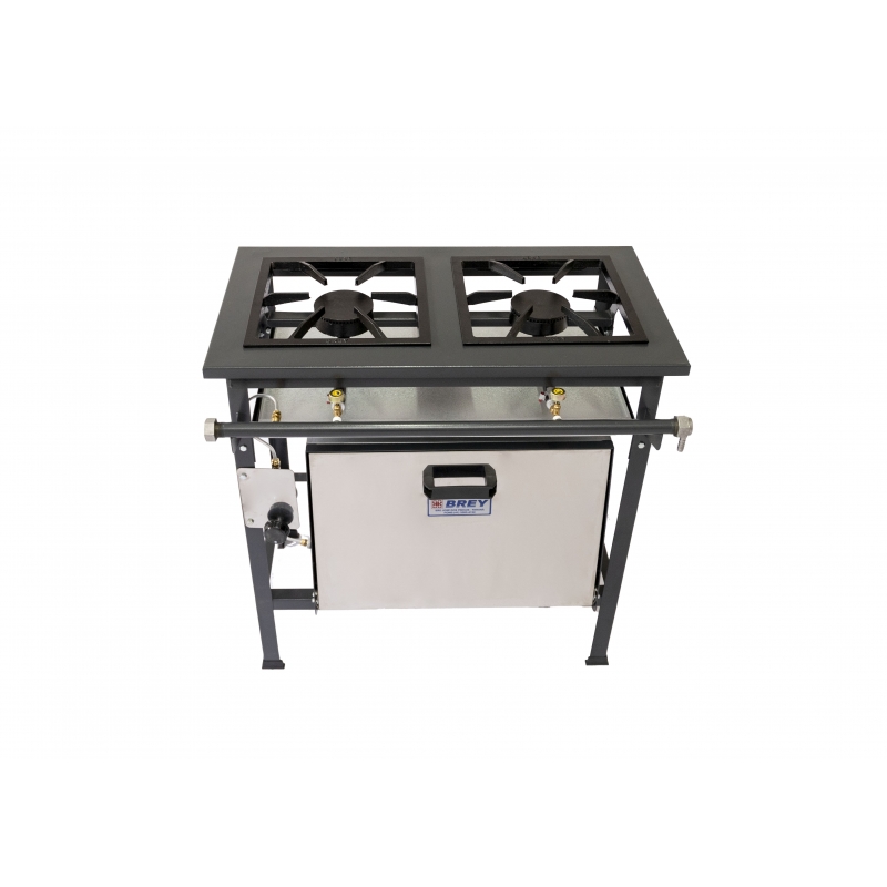 Fogão Industrial 2 Bocas Alta Pressão Com Forno