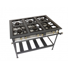 Fogão Industrial 6 Bocas Alta Pressão