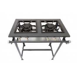 Fogão Industrial 2 Bocas Baixa Pressão - 2 Queimadores duplos