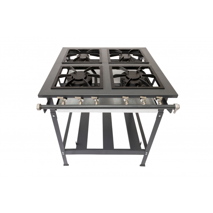 Fogão industrial 4 bocas com 2 queimadores duplos