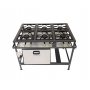 Fogão Industrial 6 Bocas Alta Pressão Com Forno