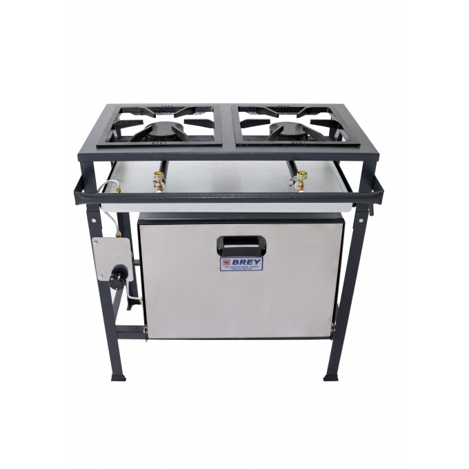 Fogão Industrial 2 Bocas Alta Pressão Com Forno